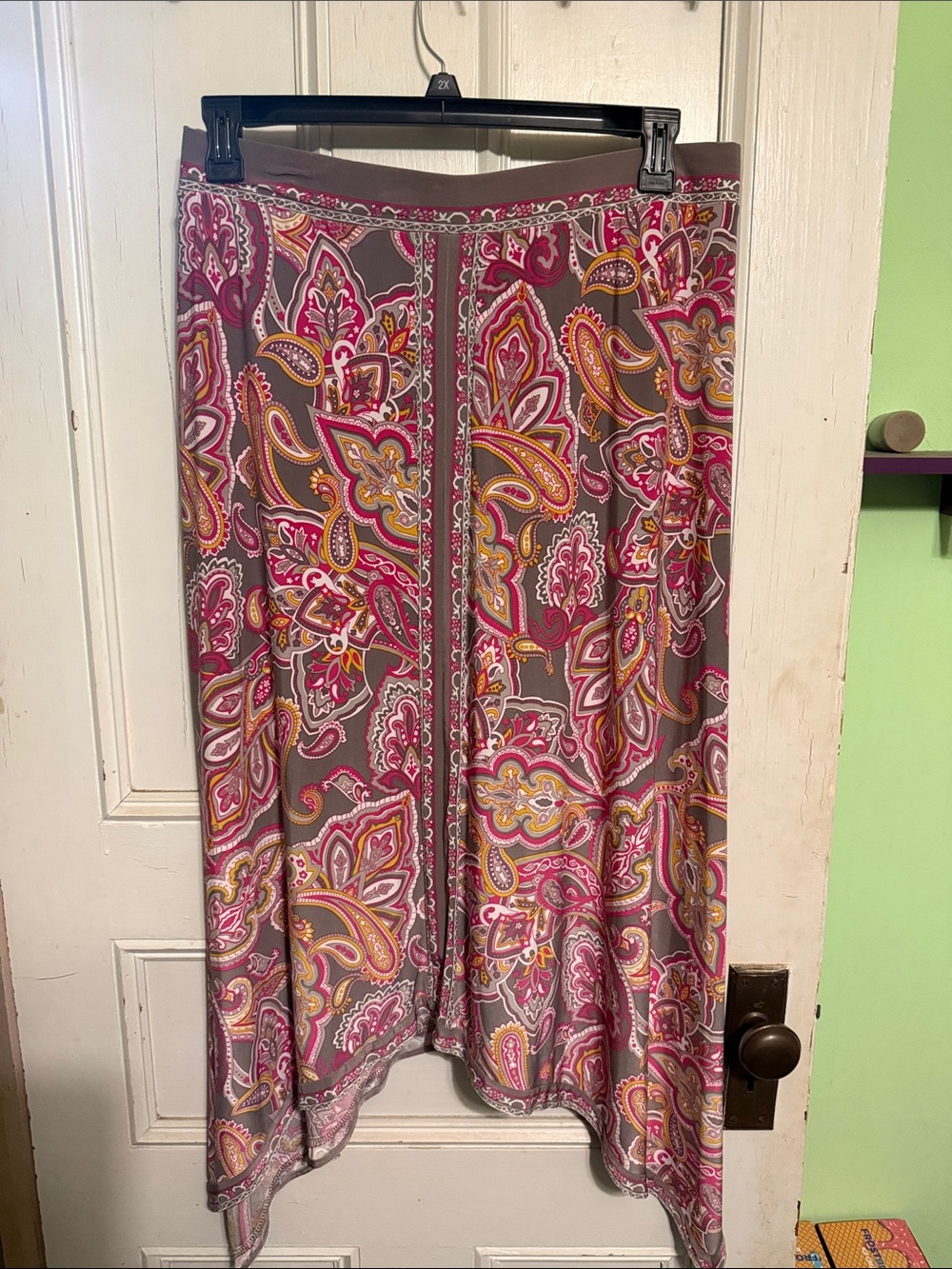 INC International Concepts Pink Paisley High-Low Skirt